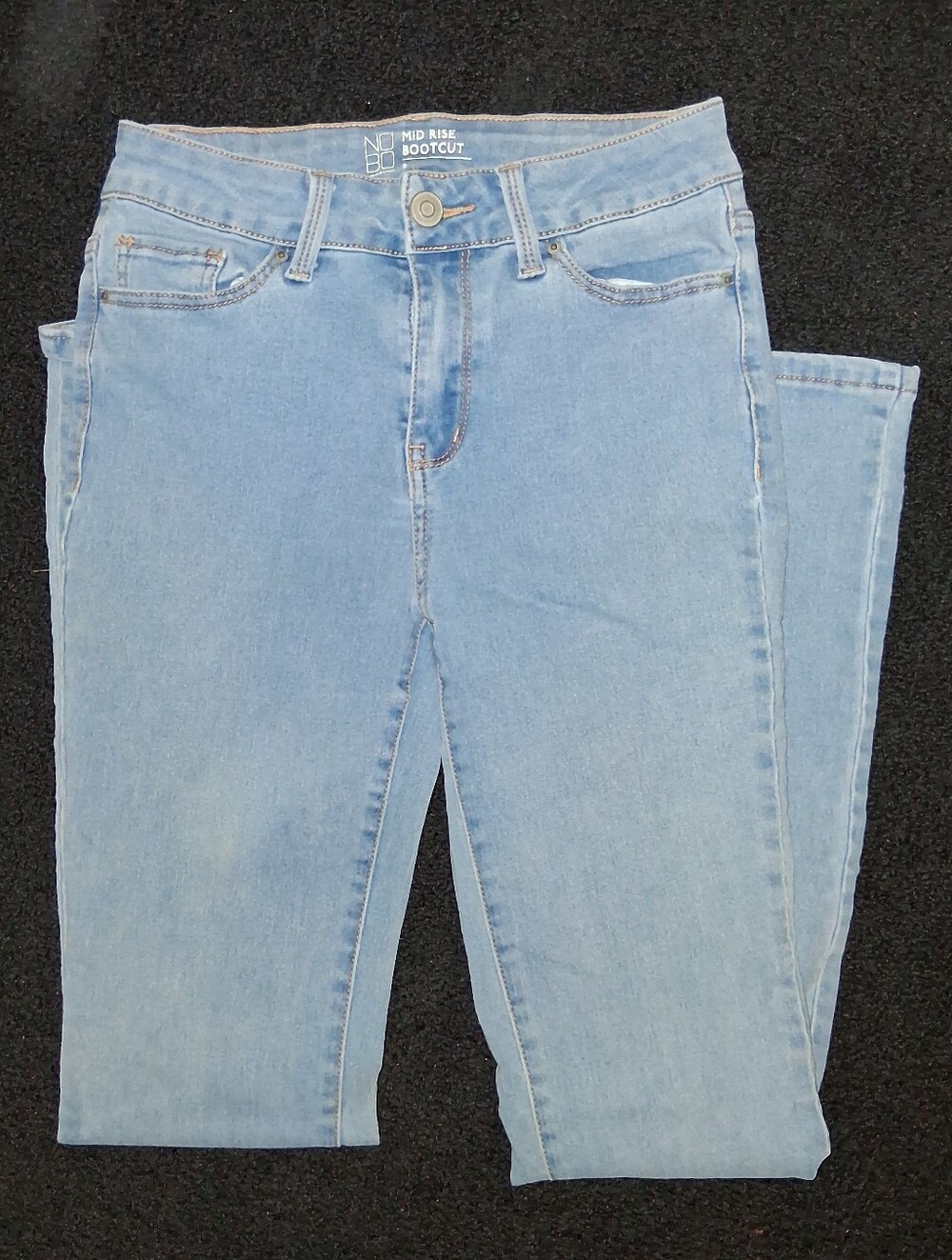 No Boundaries Light Blue Mid-Rise Bootcut Jeans